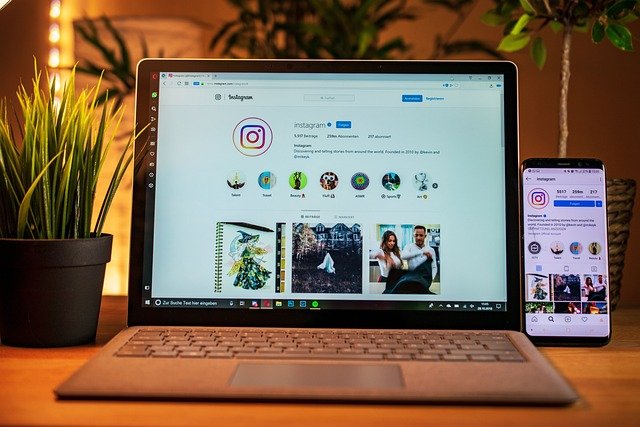 laptop, mobile, instagram, social media, smartphone, computer, notebook, office, internet, technology, desk, macbook, monitor, influencer, instagram icon, pc, instagram, instagram, instagram, instagram, instagram