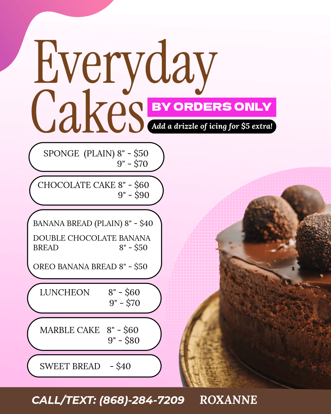 cake flyer design