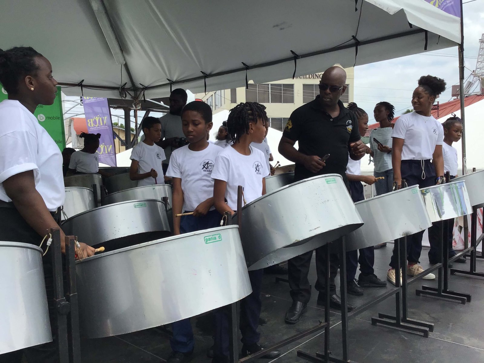 pan for blue primary school steelband competition in point fortin